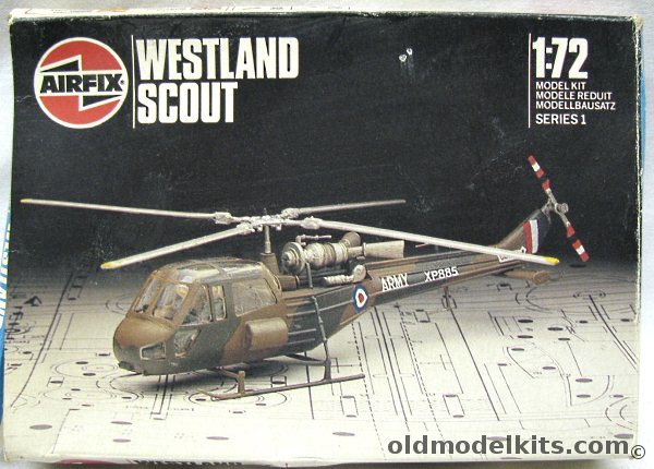 Airfix 1/72 Westland Scout - UK Army or Royal Jordanian Air Force, 01042 plastic model kit